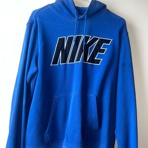 Nike Men's Royal Blue Logo Pullover Hoodie